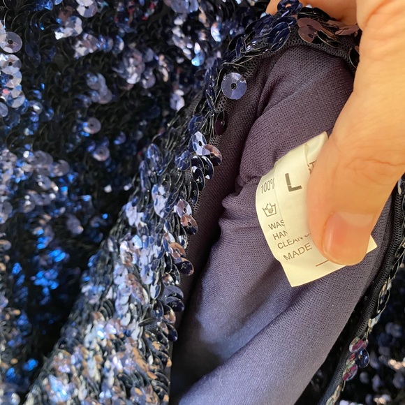 Navy Blue Sequin Dress - Picture 3 of 6